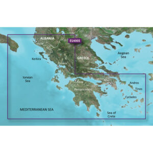 Garmin BlueChart&reg; g3 Vision&reg; HD – VEU490S – Greece West Coast & Athens – microSD&trade;/SD&trade;