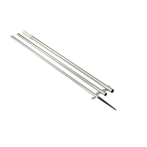 Lee’s 18′ Center Rigging Pole – Bright Silver/Black Spike (MKII)