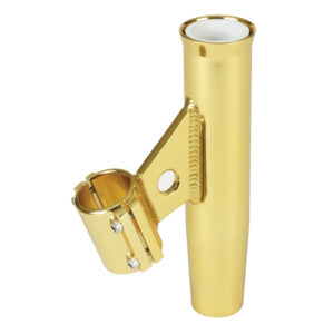 Lee’s Clamp-On Rod Holder – Gold Aluminum – Vertical Mount – Fits 1.900″ O.D. Pipe