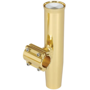 Lee’s Clamp-On Rod Holder – Gold Aluminum – Horizontal Mount – Fits 2.375″ O.D. Pipe
