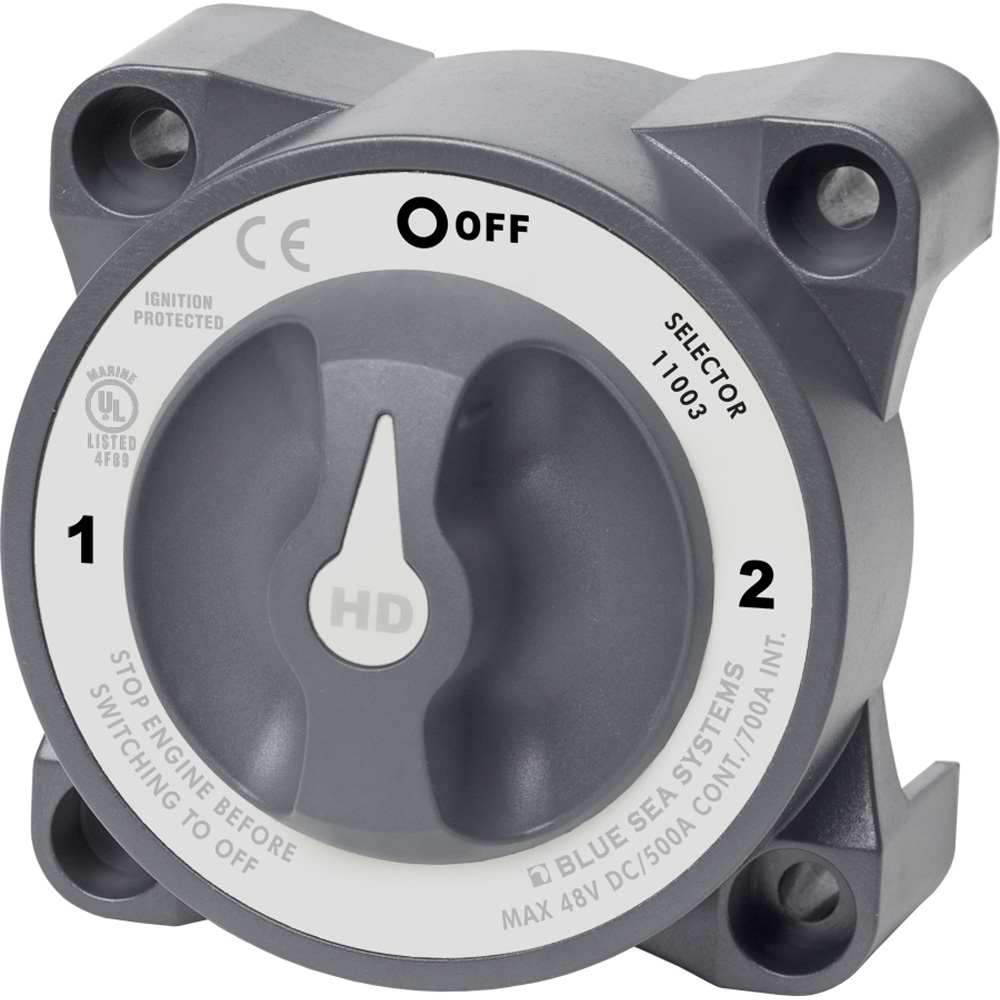 Blue Sea 11003 HD-Series Battery Switch w/Alternator Field Disconnect – 3-Position Blue Sea 11003 HD-Series Battery Switch w/Alternator Field Disconnect – 3-Position