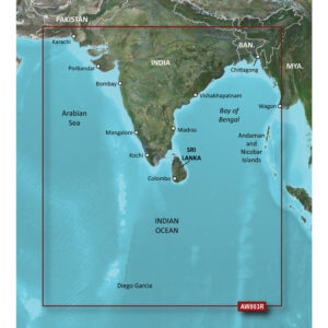 Garmin BlueChart&reg; g3 HD – HXAW003R – Indian Subcontinent – microSD&trade;/SD&trade;
