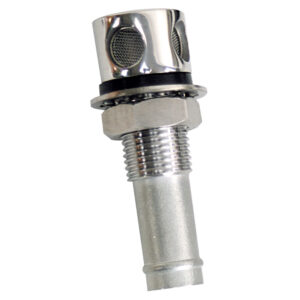 Whitecap Fuel Vent – Round Head, Straight, 9/16″ Chrome Brass