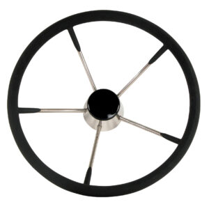Whitecap Destroyer Steering Wheel – Black Foam, 15″ Diameter