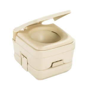 Dometic&trade; 964 MSD Portable Toilet w/Mounting Brackets – 2.5 Gallon – Parchment