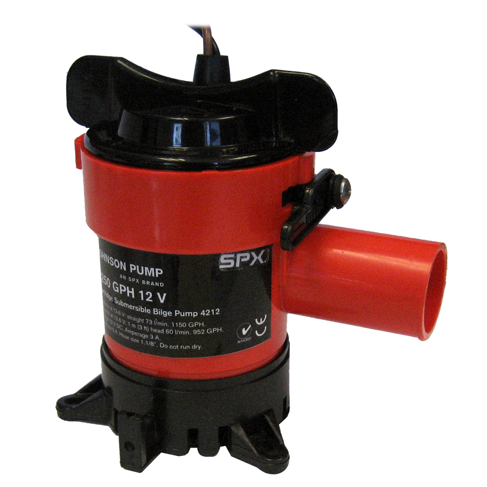Johnson Pump 1250 GPH Bilge Pump 1-1/8″ Hose 12V Johnson Pump 1250 GPH Bilge Pump 1-1/8″ Hose 12V