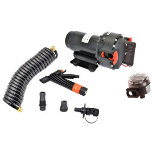 5813858138Johnson Pump Aqua Jet 5.2 GPH Washdown Pump Kit w/Hose – 12V