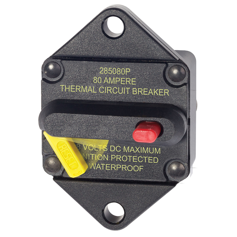 Blue Sea 7086 80 Amp Circuit Breaker Panel Mount 285 Series Blue Sea 7086 80 Amp Circuit Breaker Panel Mount 285 Series