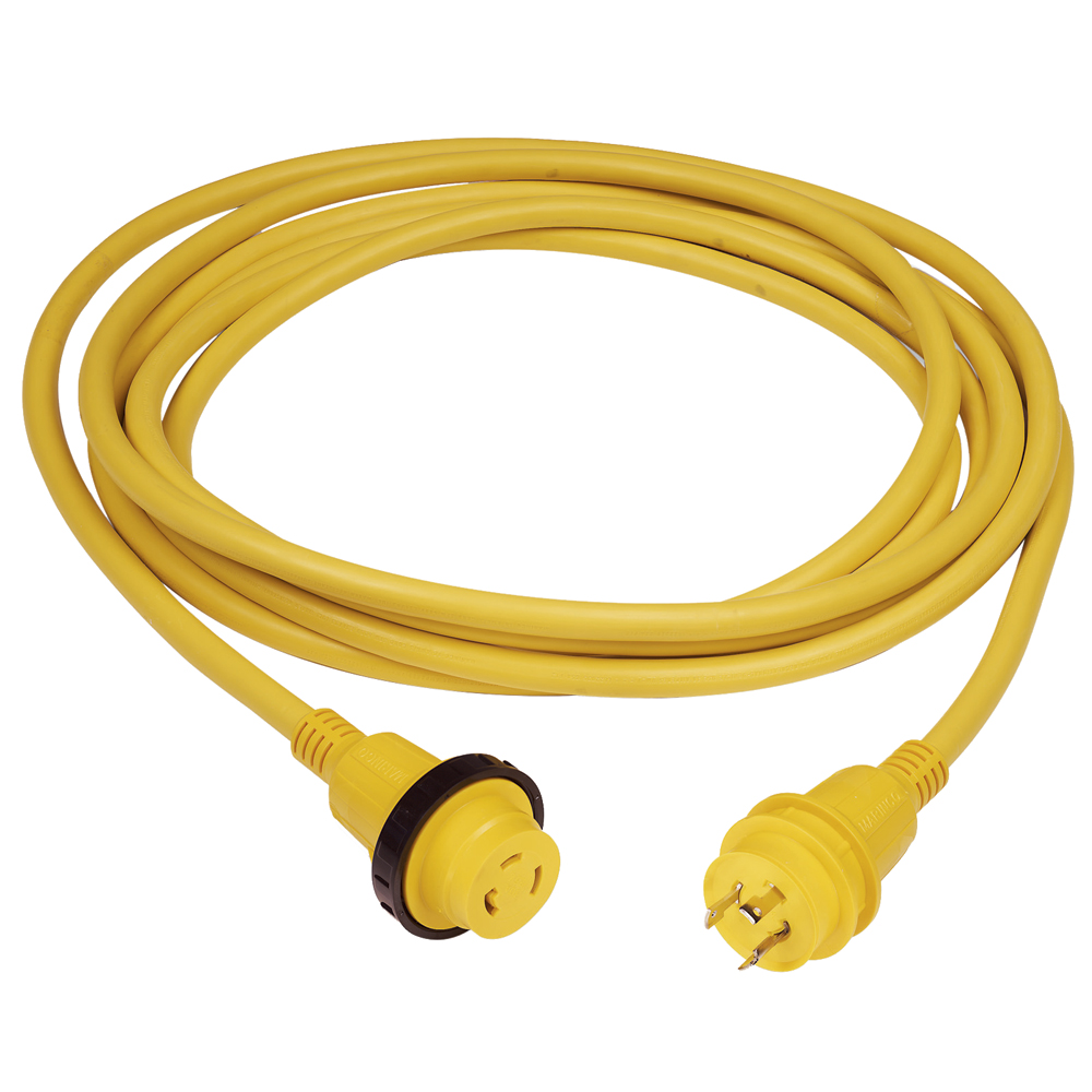 Marinco 30 Amp PowerCord PLUS Cordset w/Power-On LED – Yellow 50ft Marinco 30 Amp PowerCord PLUS Cordset w/Power-On LED – Yellow 50ft