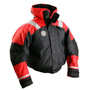 First Watch AB-1100 Flotation Bomber Jacket – Red/Black – Small