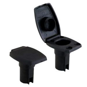 Attwood Oval 2-Pin Base f/Angled Pole – Black