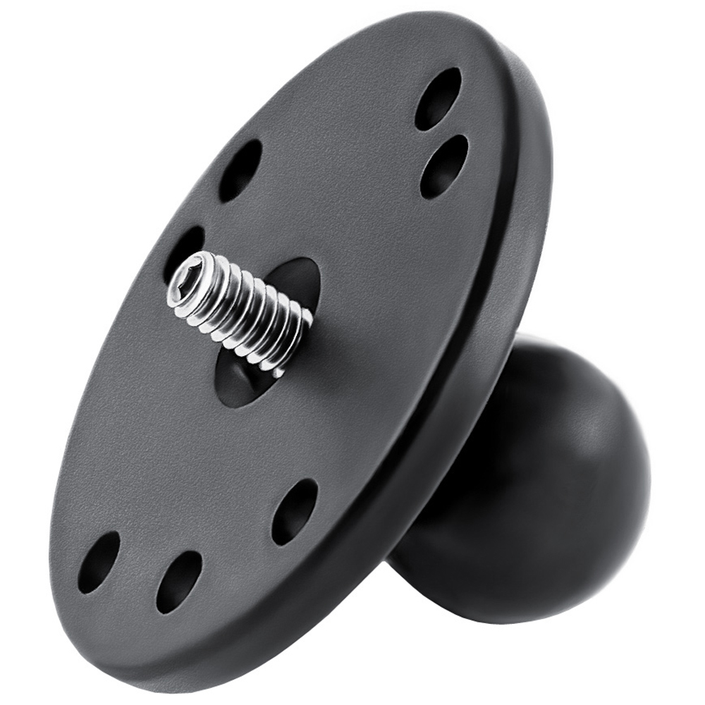 RAM Mount 2.5″ Round Base w/1″ Ball and 1/4″-20 Threaded Male Post RAM Mount 2.5″ Round Base w/1″ Ball and 1/4″-20 Threaded Male Post