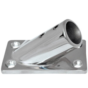 Whitecap ⅞” O.D. 30° Rectangle Base SS Rail Fitting