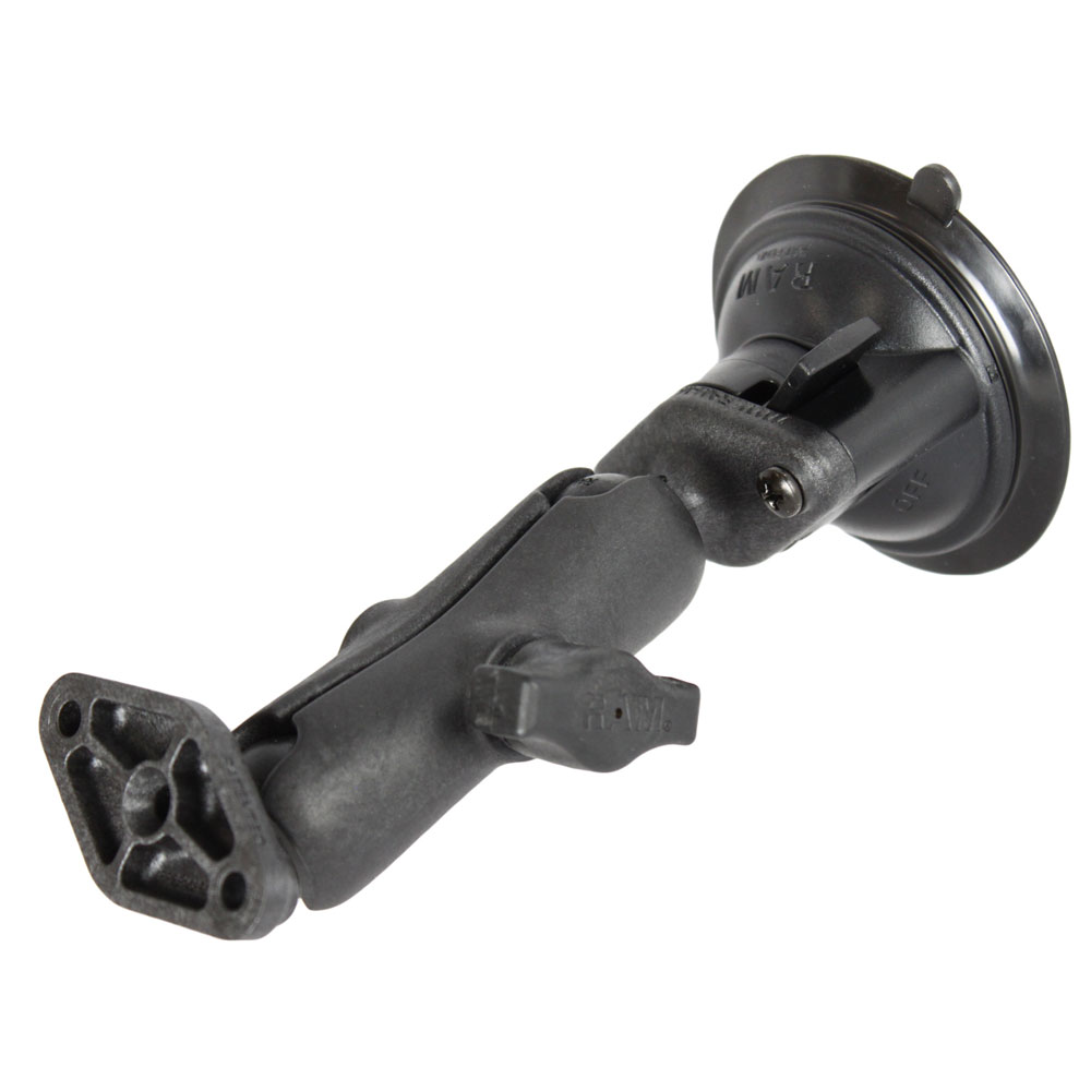 RAM Mount Composite Twist Lock Suction Cup w/Double Socket Arm & Double Base Adapter RAM Mount Composite Twist Lock Suction Cup w/Double Socket Arm & Double Base Adapter