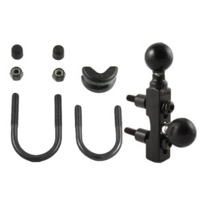 RAM Mount Motorcycle Combination Base f/Handlebar or Brake/Clutch Reservoir w/2 1″ Balls