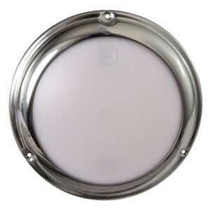 Lumitec TouchDome – Dome Light – Polished SS Finish – 2-Color White/Red Dimming