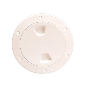 Beckson 4″ Smooth Center Screw-Out Deck Plate – Beige