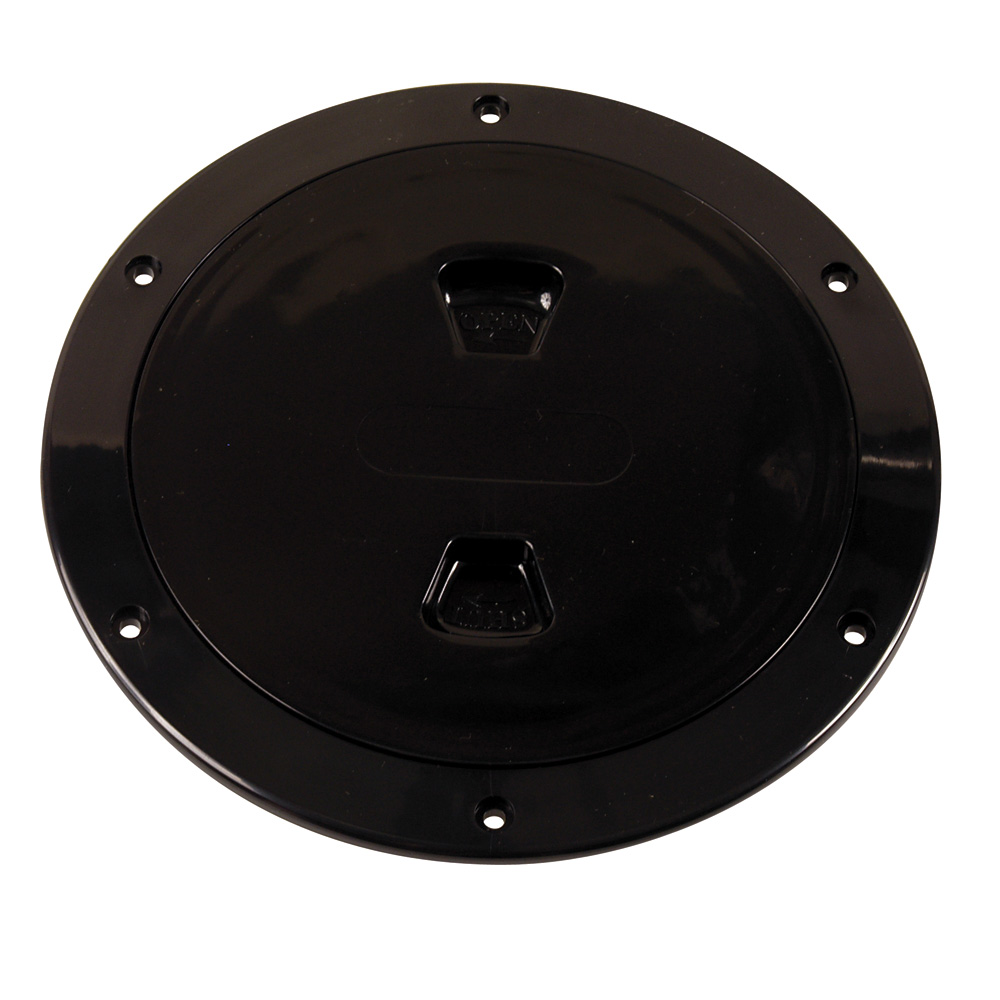 Beckson 6″ Smooth Center Screw-Out Deck Plate – Black Beckson 6″ Smooth Center Screw-Out Deck Plate – Black