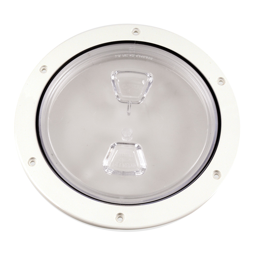 Beckson 6″ Clear Center Screw Out Deck Plate – White Beckson 6″ Clear Center Screw Out Deck Plate – White