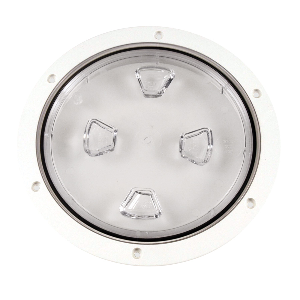 Beckson 8″ Clear Center Screw-Out Deck Plate – White Beckson 8″ Clear Center Screw-Out Deck Plate – White