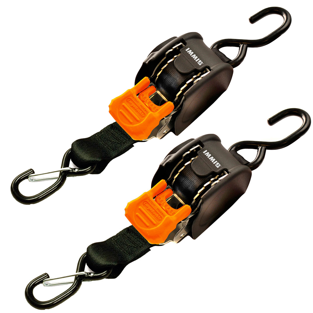 CargoBuckle Mini G3 Retractable Tie-Down w/ Dual S-Hooks 1″ x 72″ – Pair CargoBuckle Mini G3 Retractable Tie-Down w/ Dual S-Hooks 1″ x 72″ – Pair