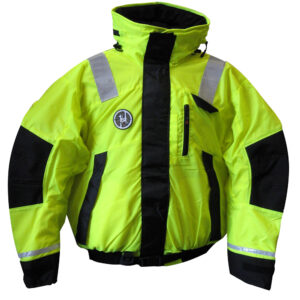 First Watch AB-1100 Flotation Bomber Jacket – Hi-Vis Yellow/Black – Large
