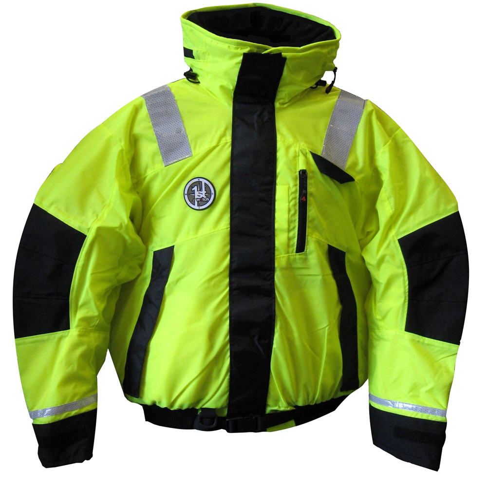 First Watch AB-1100 Flotation Bomber Jacket – Hi-Vis Yellow/Black – XL First Watch AB-1100 Flotation Bomber Jacket – Hi-Vis Yellow/Black – XL