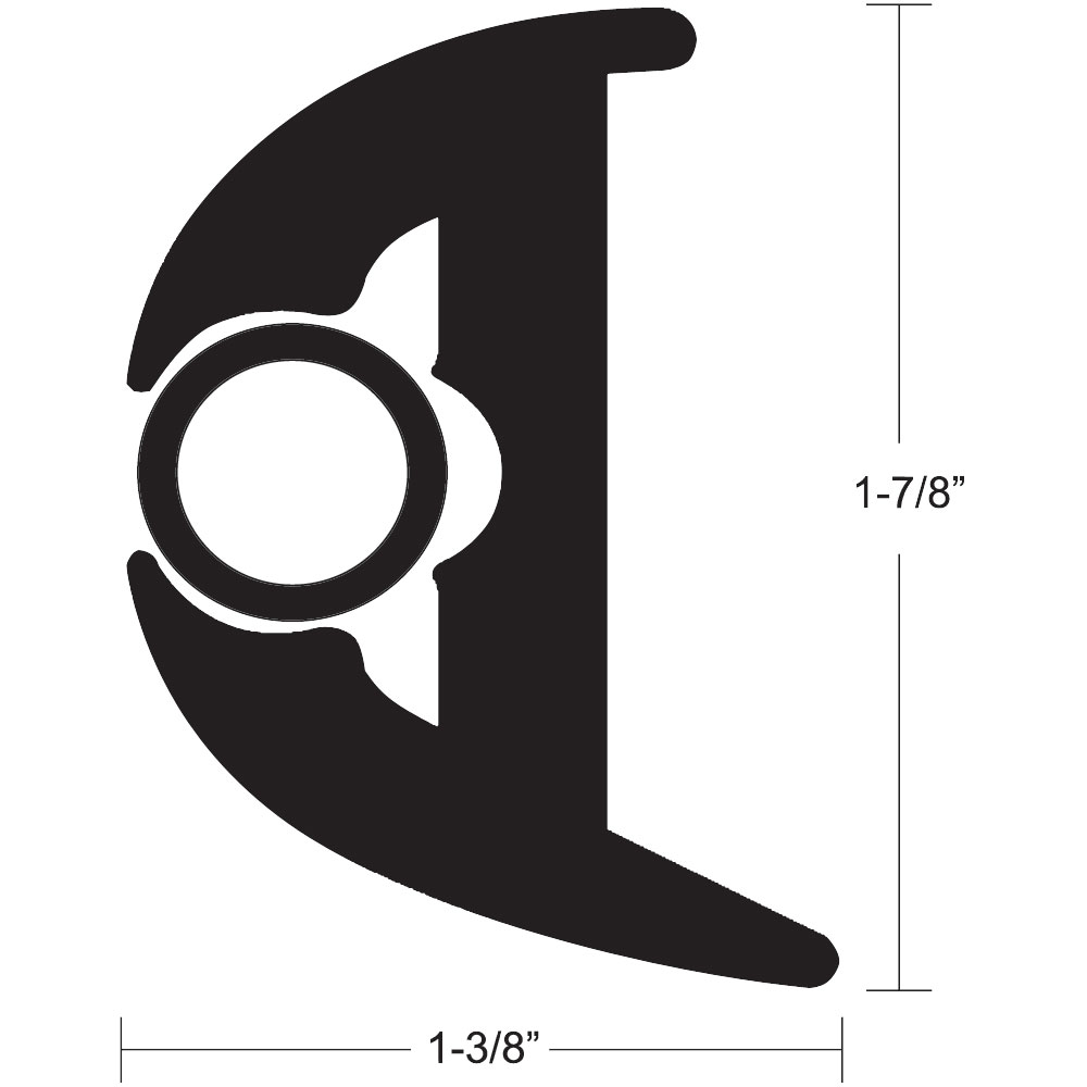 TACO Flex Vinyl Rub Rail Kit – Black w/Black Insert – 50′ – 1-7/8″ X 1-3/8″ TACO Flex Vinyl Rub Rail Kit – Black w/Black Insert – 50′ – 1-7/8″ X 1-3/8″