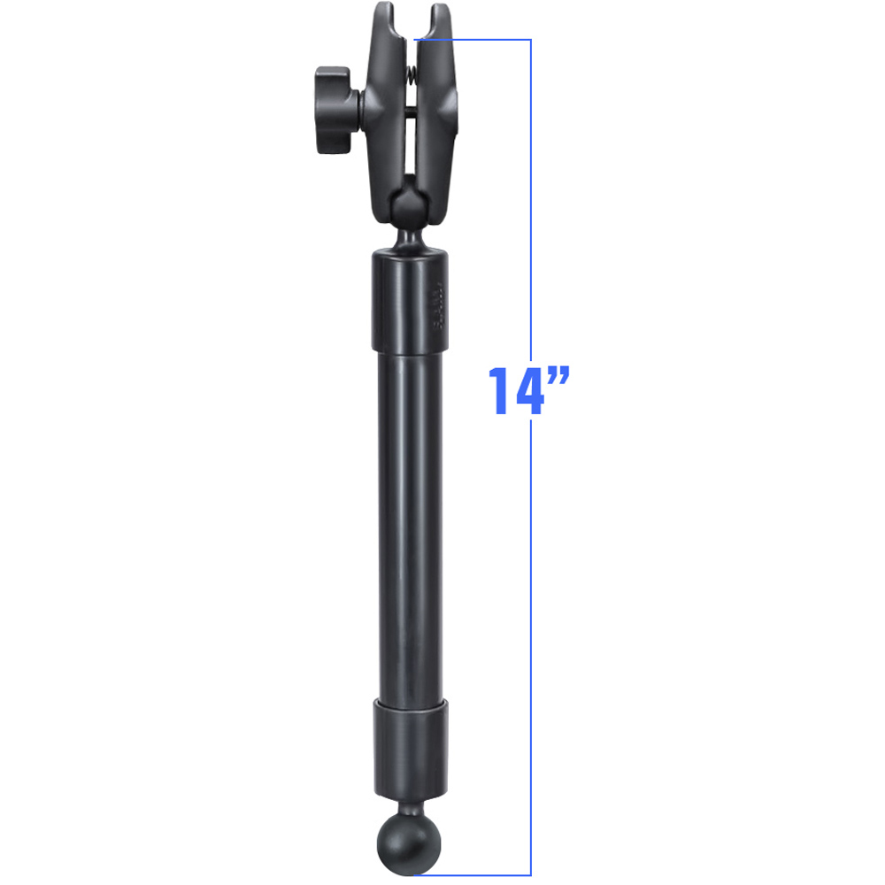 RAM Mount 14″ Long Extension Pole w/2 1″ Ball Ends and Double Socket Arm RAM Mount 14″ Long Extension Pole w/2 1″ Ball Ends and Double Socket Arm