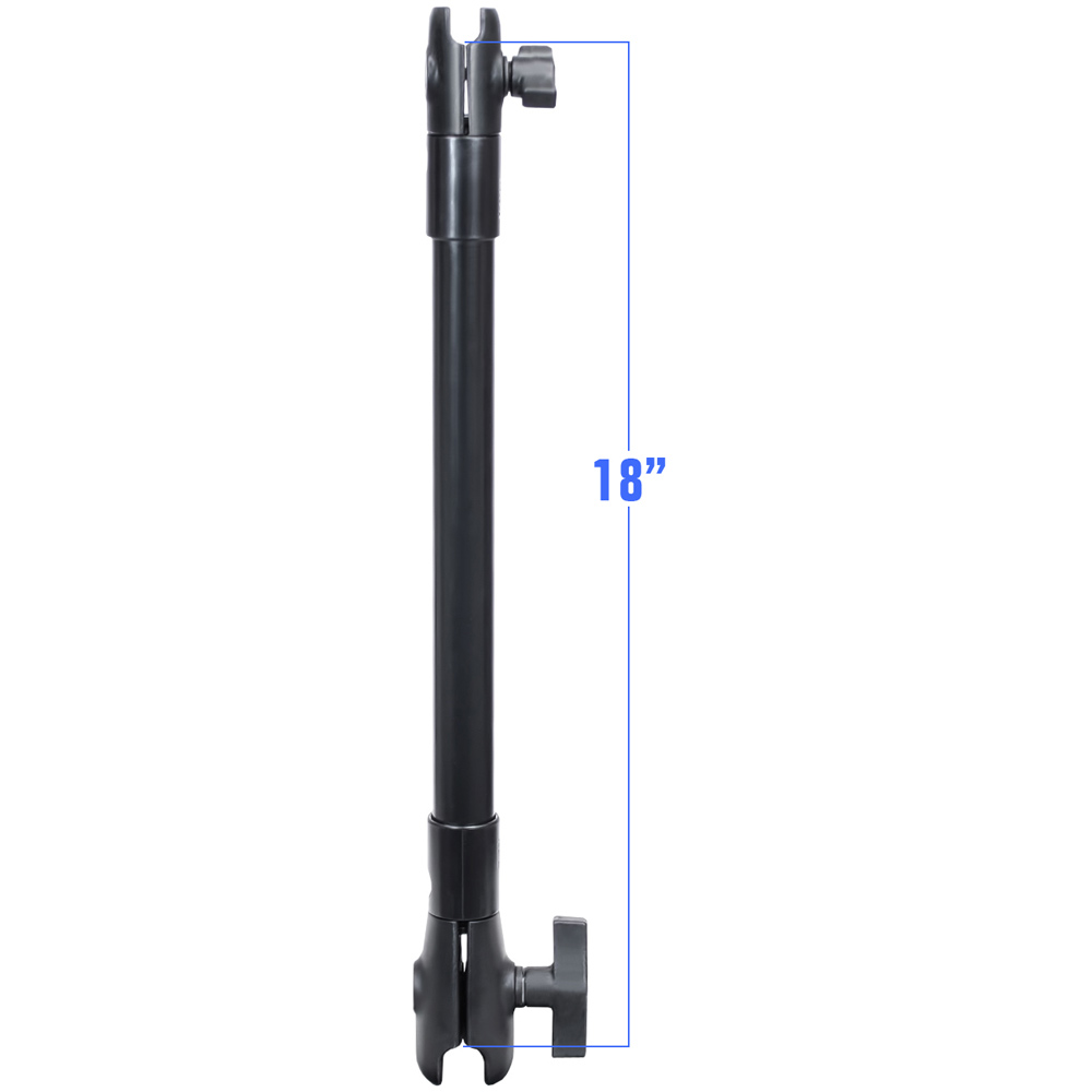 RAM Mount 18″ Long Extension Pole w/1″ and 1.5″ Single Open Sockets RAM Mount 18″ Long Extension Pole w/1″ and 1.5″ Single Open Sockets