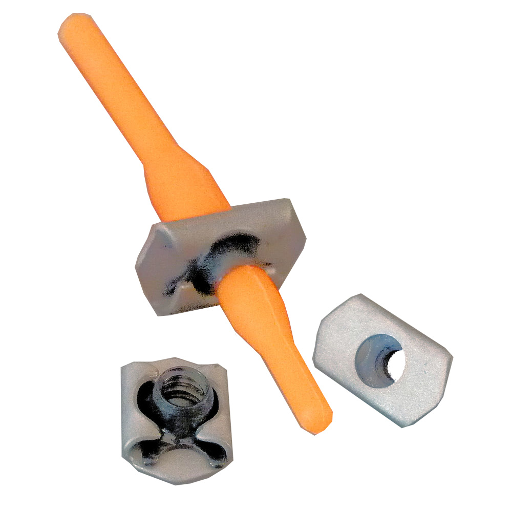 Weld Mount Stainless Nut Plate w/#10 x 24 Threads – Qty. 10 Weld Mount Stainless Nut Plate w/#10 x 24 Threads – Qty. 10