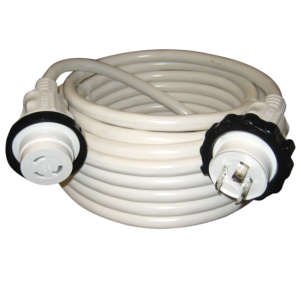 Marinco 30A 125V Molded Standard Cordset – White – 50′ Marinco 30A 125V Molded Standard Cordset – White – 50′