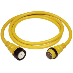 Marinco 50A 125V Shore Power Cable – 25′ – Yellow