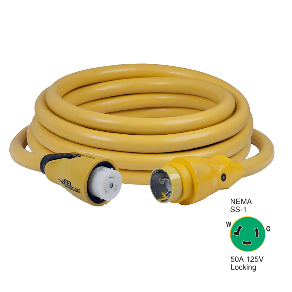 Marinco CS503-25 EEL 50A 125V Shore Power Cordset – 25′ – Yellow Marinco CS503-25 EEL 50A 125V Shore Power Cordset – 25′ – Yellow