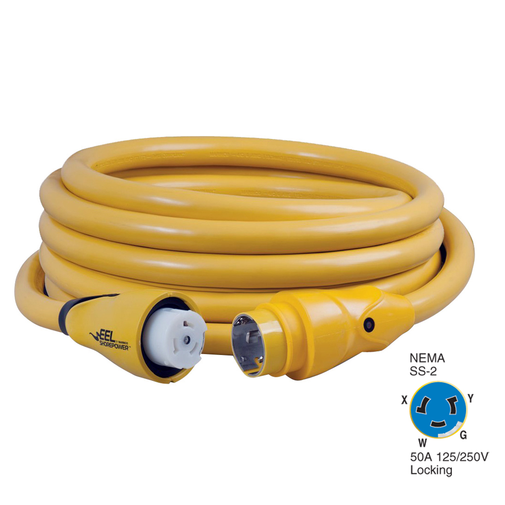 Marinco CS504-25 EEL 50A 125V/250V Shore Power Cordset – 25′ – Yellow Marinco CS504-25 EEL 50A 125V/250V Shore Power Cordset – 25′ – Yellow