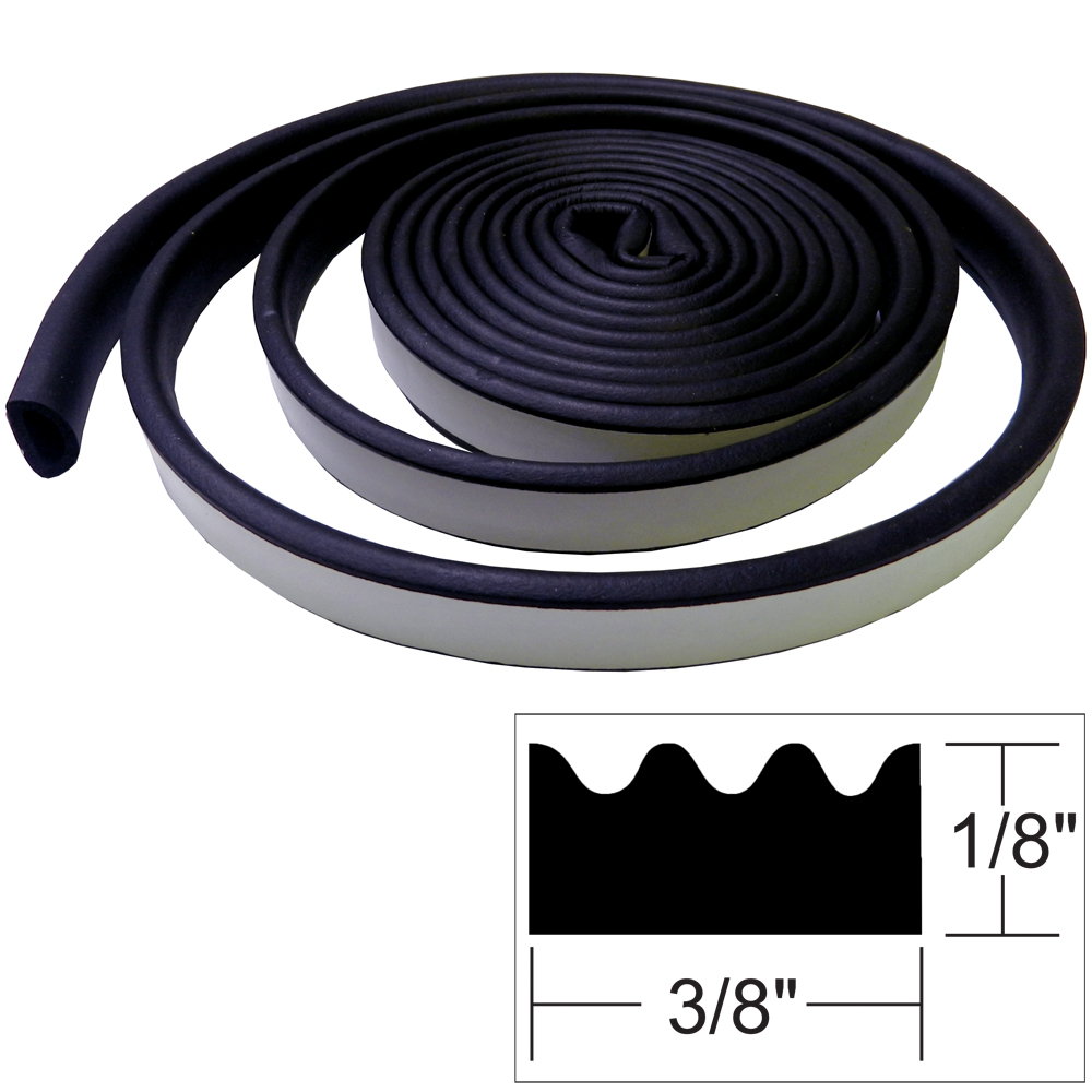 TACO Weather Seal – 10’L x ⅛”H x ⅜”W – Black TACO Weather Seal – 10’L x ⅛”H x ⅜”W – Black