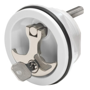Whitecap Compression Handle – Nylon White/Stainless Steel – Locking