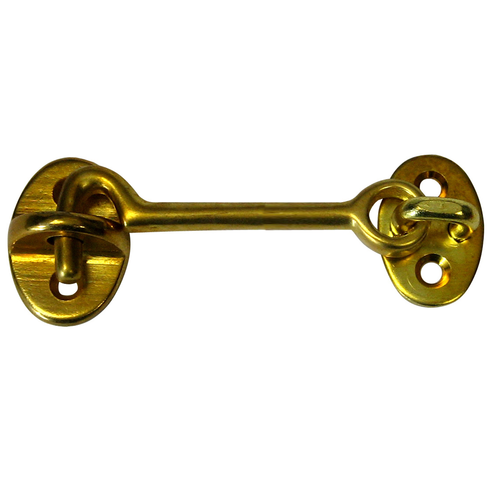 Whitecap Cabin Door Hook – Polished Brass – 3″ Whitecap Cabin Door Hook – Polished Brass – 3″