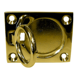 Whitecap Flush Pull Ring – Polished Brass – 2″ x 2-1/2″