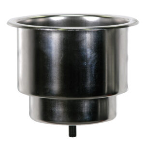 Whitecap Flush Cupholder w/Drain – 302 Stainless Steel