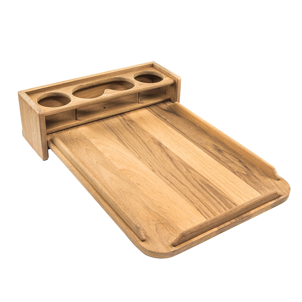 Whitecap Teak Drinkholder w/Removable Cockpit Table Top – Holds 4 Glasses Whitecap Teak Drinkholder w/Removable Cockpit Table Top – Holds 4 Glasses