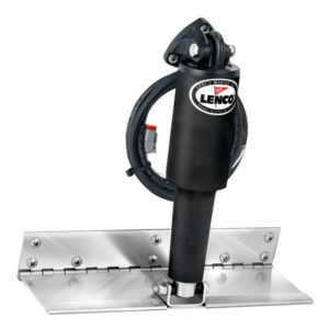 Lenco 4″ x 12″ Limited Space Trim Tab Kit w/o Switch Kit 12V – Electro-Polished – Short Actuator
