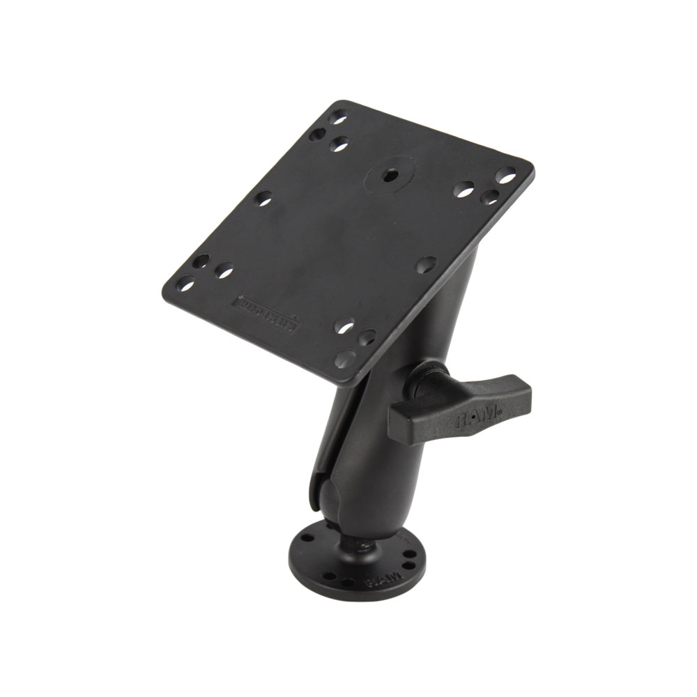 RAM Mount 4.75″ Square Base VESA 75mm & 100mm Hole Patterns w/Surface Mount – 1.5″ Rubber Ball Size RAM Mount 4.75″ Square Base VESA 75mm & 100mm Hole Patterns w/Surface Mount – 1.5″ Rubber Ball Size