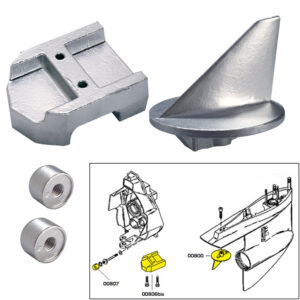 Tecnoseal Anode Kit w/Hardware – Mercury Alpha 1 Gen 1 – Magnesium