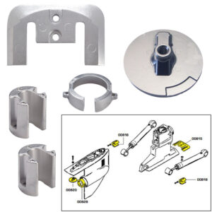 Tecnoseal Anode Kit w/Hardware – Mercury Bravo 1 – Zinc