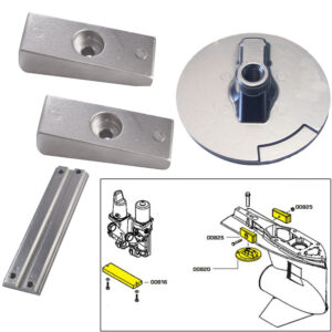 Tecnoseal Anode Kit w/Hardware – Mercury Verado 4 – Magnesium
