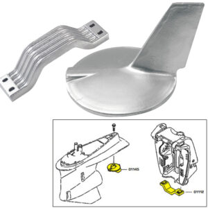 Tecnoseal Anode Kit w/Hardware – Yamaha 200-300HP Hi-Performance – Zinc