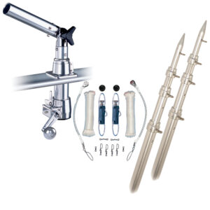 Rupp Z-30 Top Gun Outrigger Kit w/18′ Poles & Complete Single Line Rigging Kit w/Klickers Release Clips
