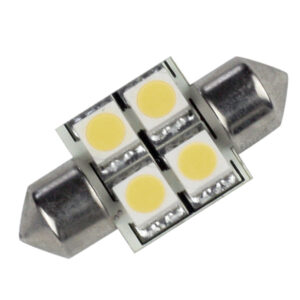 Lunasea Pointed Festoon 4 LED Light Bulb – 31mm – Cool White