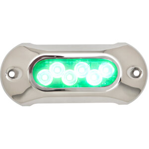 Attwood Light Armor Underwater LED Light – 6 LEDs – Green